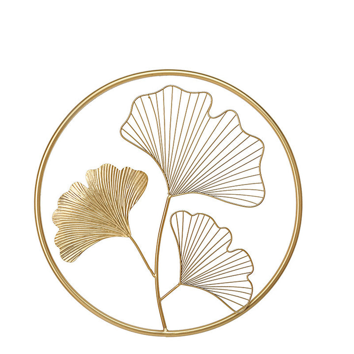Dekorative Metall Ginkgo Blatt Wandkunst Karnz