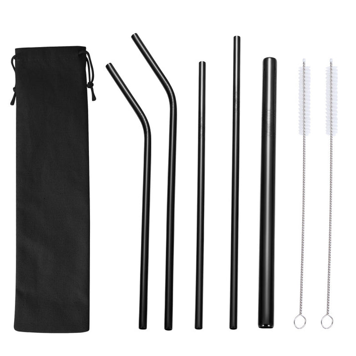 Edelstahl Trinkhalme-Set mit Reinigungsbürsten Karnz