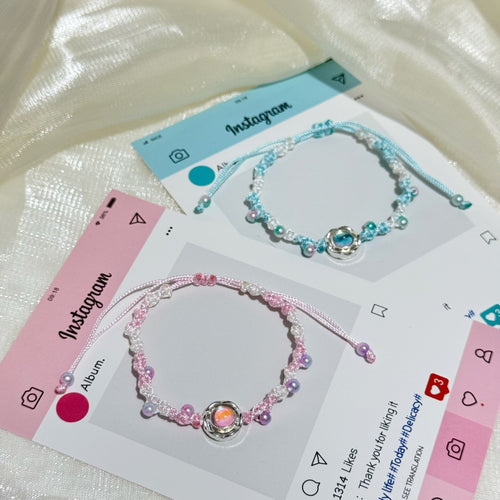 Verstellbares Floral Charm Armband Karnz