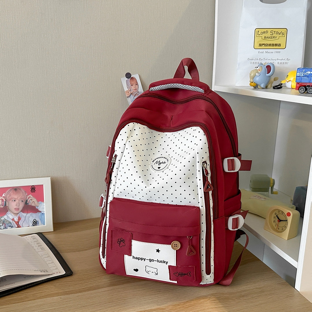 Verspielt Polka Dot Freizeit Rucksack Karnz