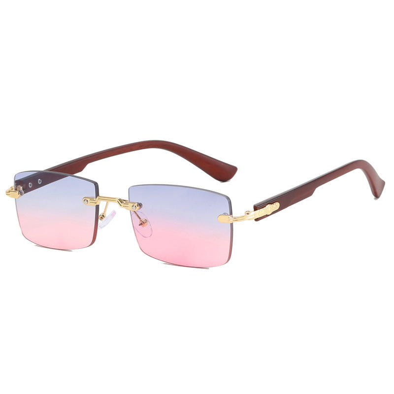 Damen modische quadratische Sonnenbrille mit exquisitem goldenen Rahmen Karnz