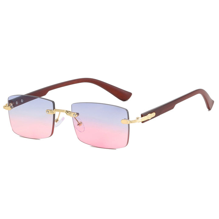 Damen modische quadratische Sonnenbrille mit exquisitem goldenen Rahmen Karnz
