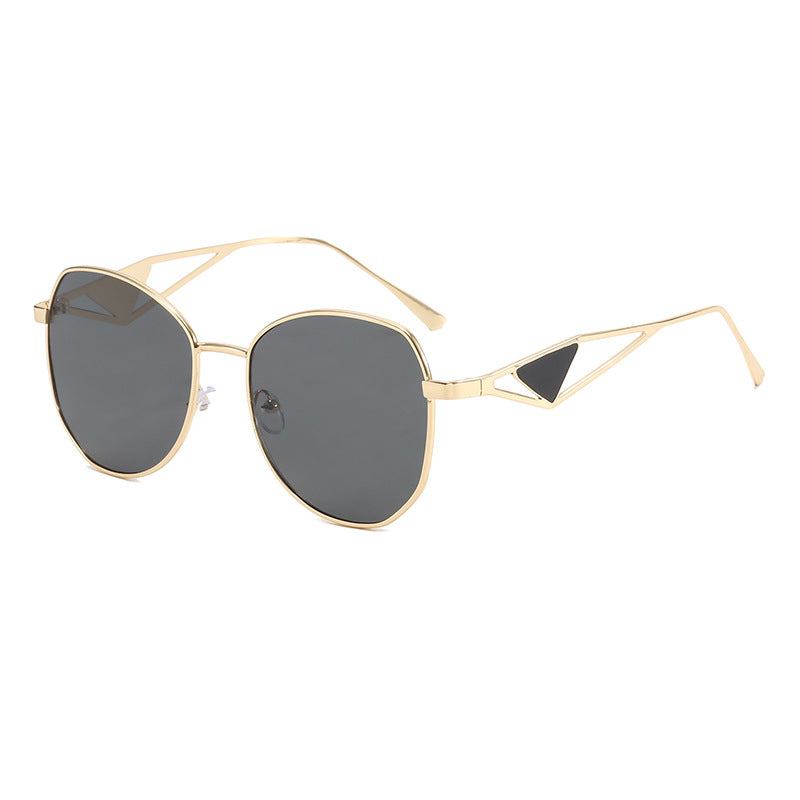 Damen modische geometrische Sonnenbrille mit einzigartigem Rahmen Karnz