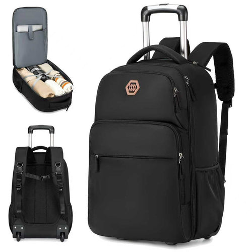 Stilvoller Rollenkoffer-Rucksack