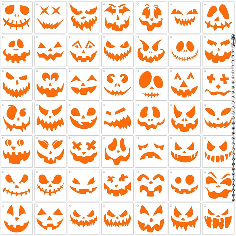 Vielseitiges Halloween Kürbis Schablonen Set