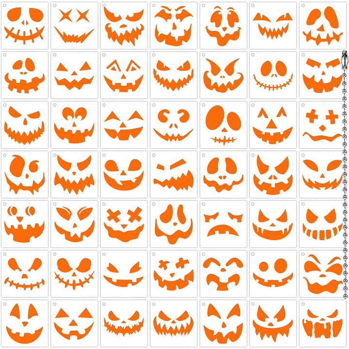 Vielseitiges Halloween Kürbis Schablonen Set