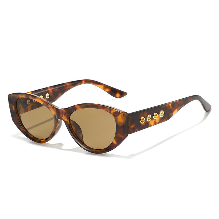 Cat-Eye Sonnenbrille mit dekorativen goldenen Akzenten Karnz
