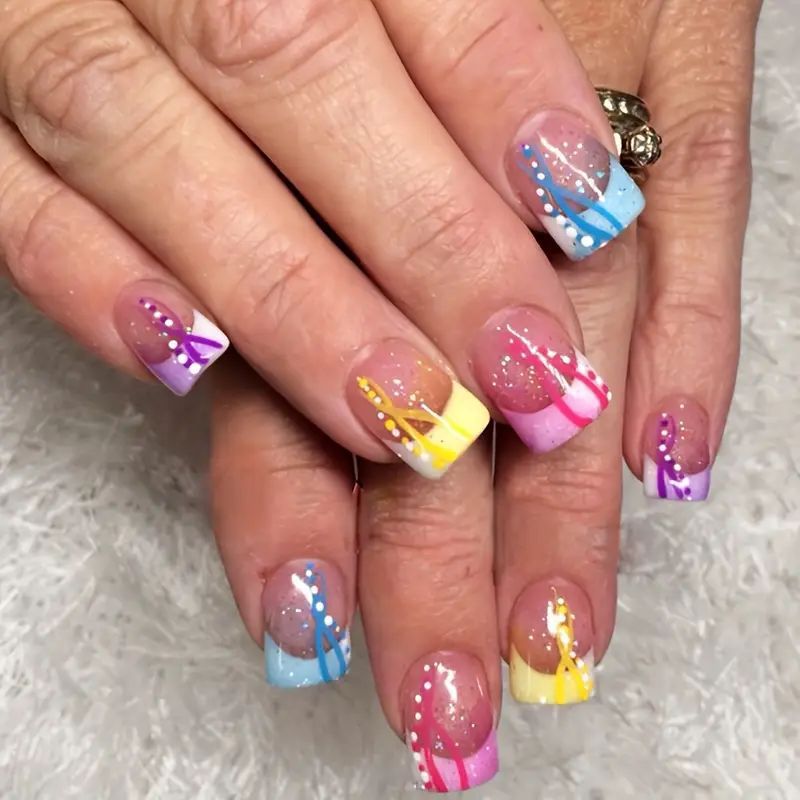 Dekorative französische Spitze Nagelkunstverzierungen Karnz