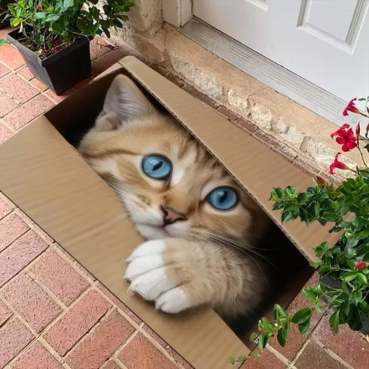 Dekorativer katzenbasierten Eingangsteppich