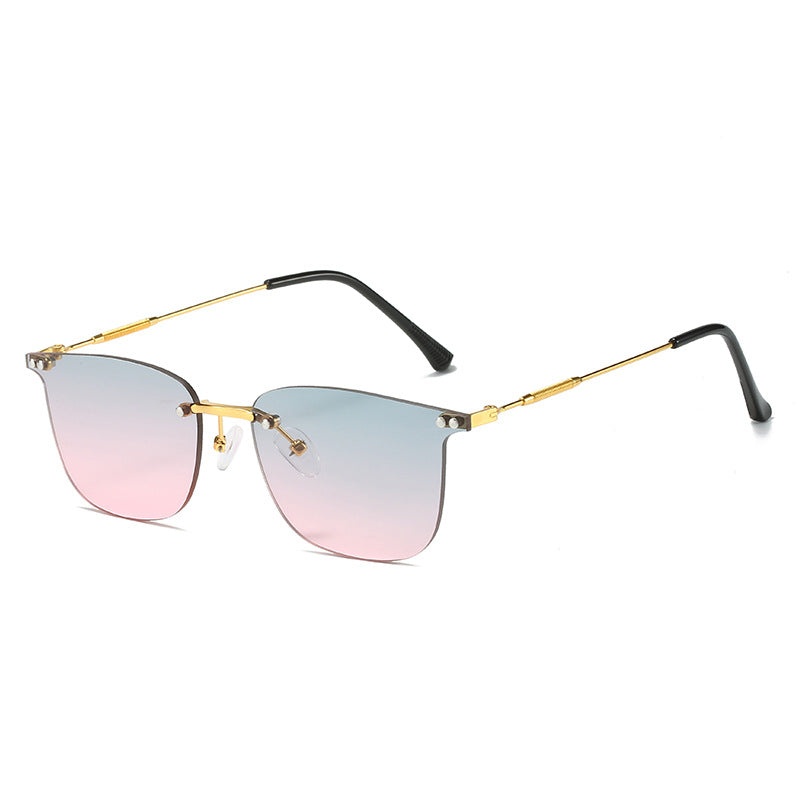 Damen stilvolle Geometric-Sonnenbrille mit modernen Glaselementen Karnz