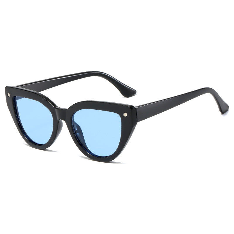 Damen Cat-Eye Sonnenbrille mit markantem Tierschrift-Muster Karnz