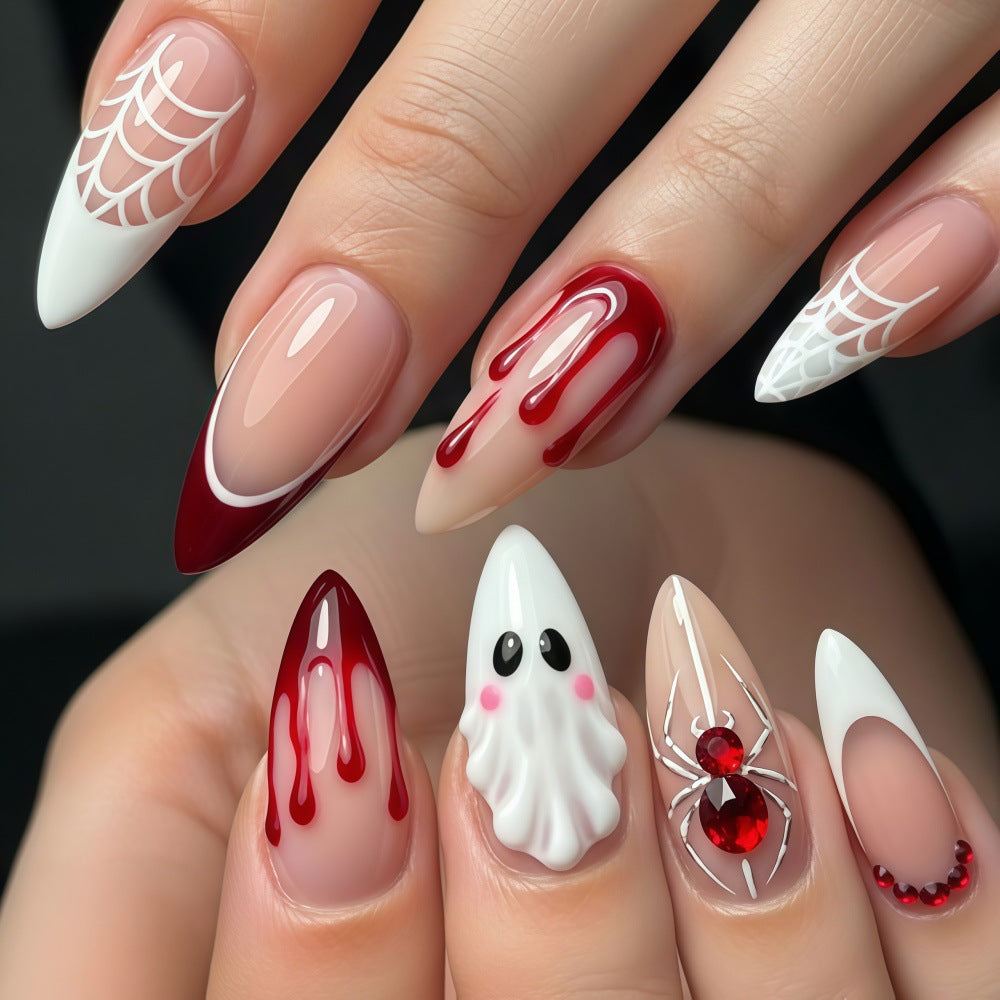 Halloween Kunstnagelset mit Gruselmotiven Karnz