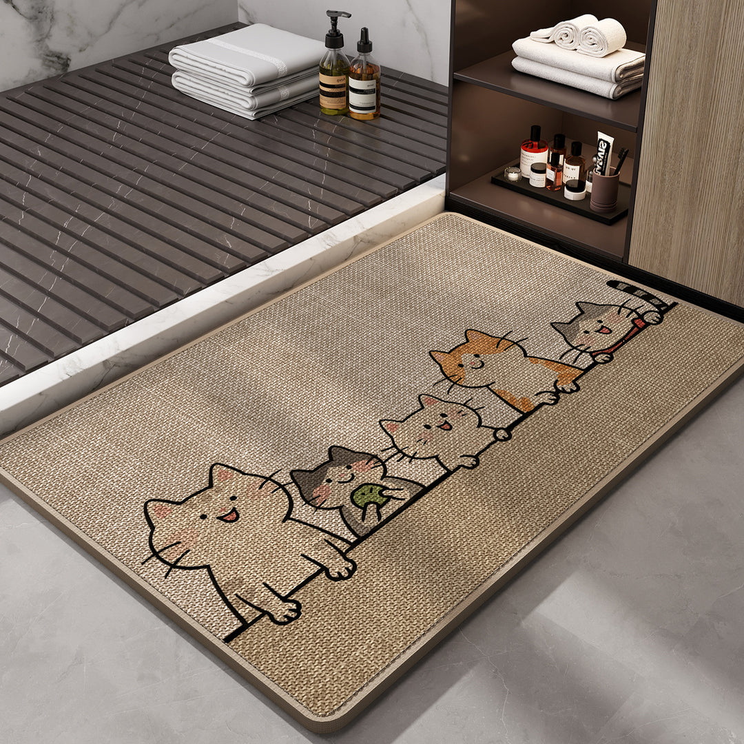 Verspielt Katzen-Themen Badteppich