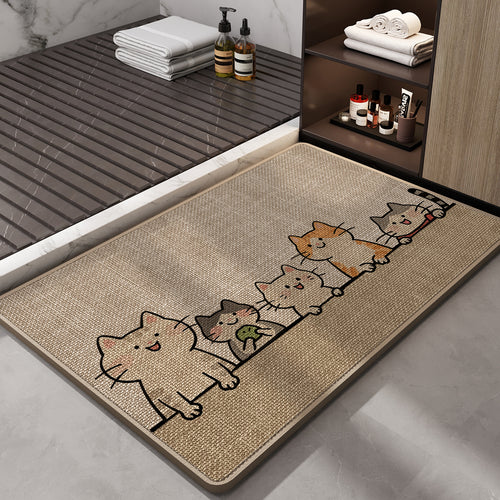 Verspielt Katzen-Themen Badteppich