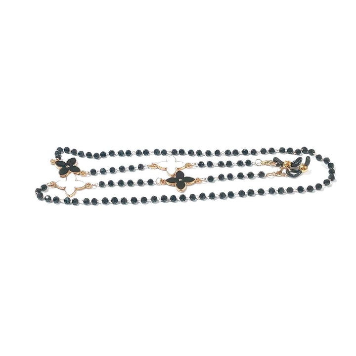 Elegante Perlenkette mit Blütenanhängern Karnz