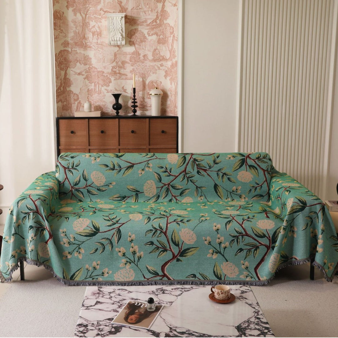 Künstlerischer floraler Druck Sofa Überwurf