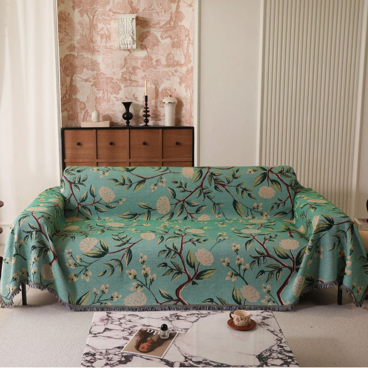 Künstlerischer floraler Druck Sofa Überwurf