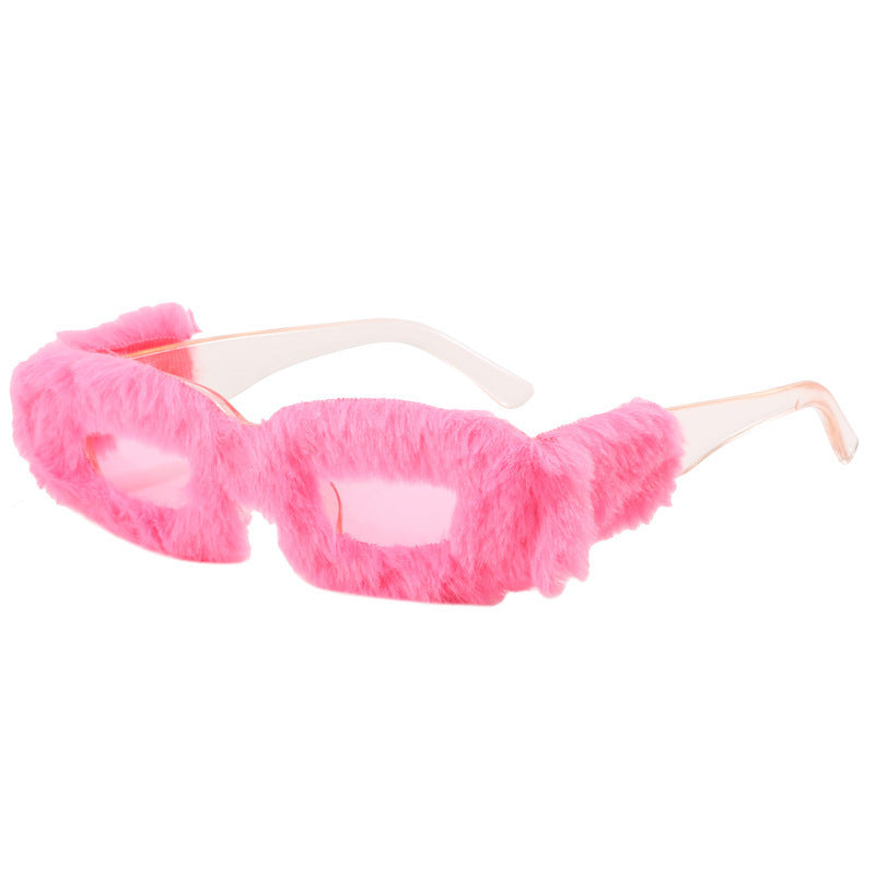 Damen modische Sonnenbrille mit kuscheligem Bezug Karnz