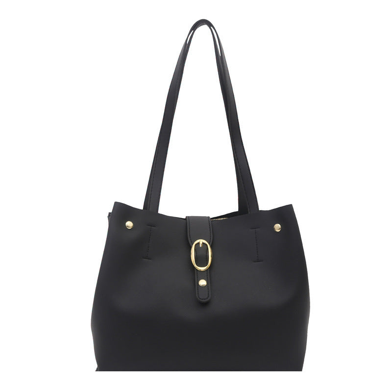 Strukturierte Leder-Shopper-Tasche Karnz