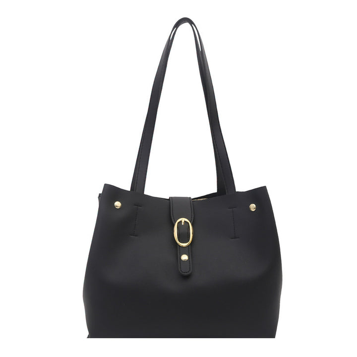 Strukturierte Leder-Shopper-Tasche Karnz