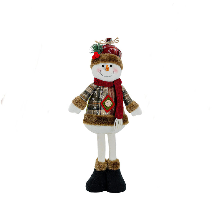 Dekorative Schneemann Figur im festlichen Design