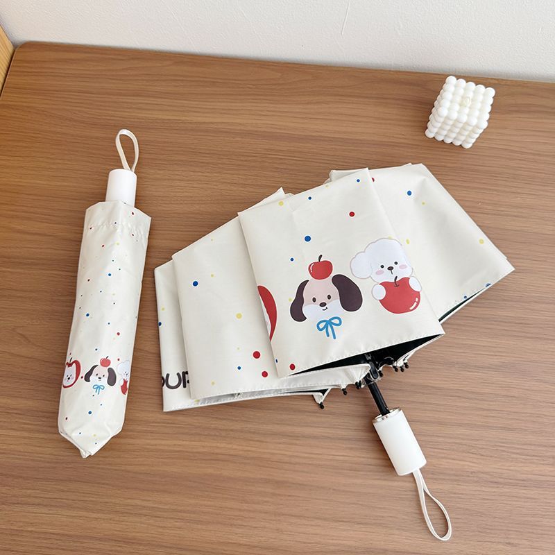 Damen Faltregenschirm mit niedlichen Tiermotiven Karnz