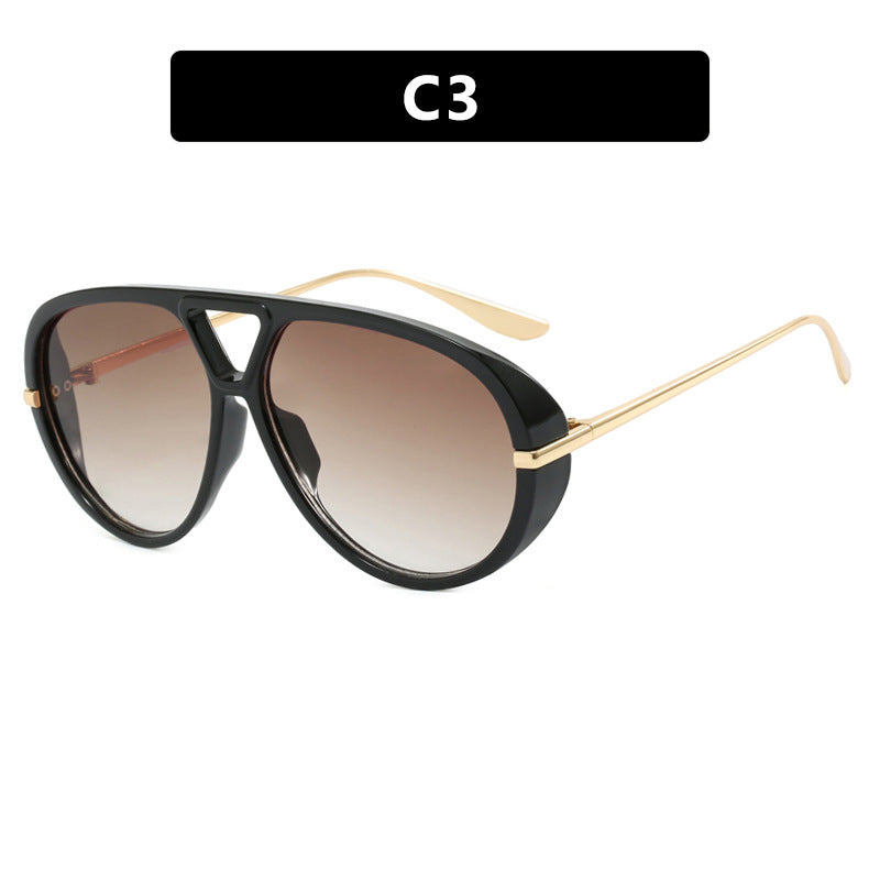Damen Oversized Sonnenbrille mit elegantem Kunststoffrahmen und verspiegelten Gläsern Karnz