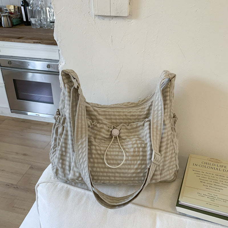 Weiche Stoff Freizeit Schultertasche