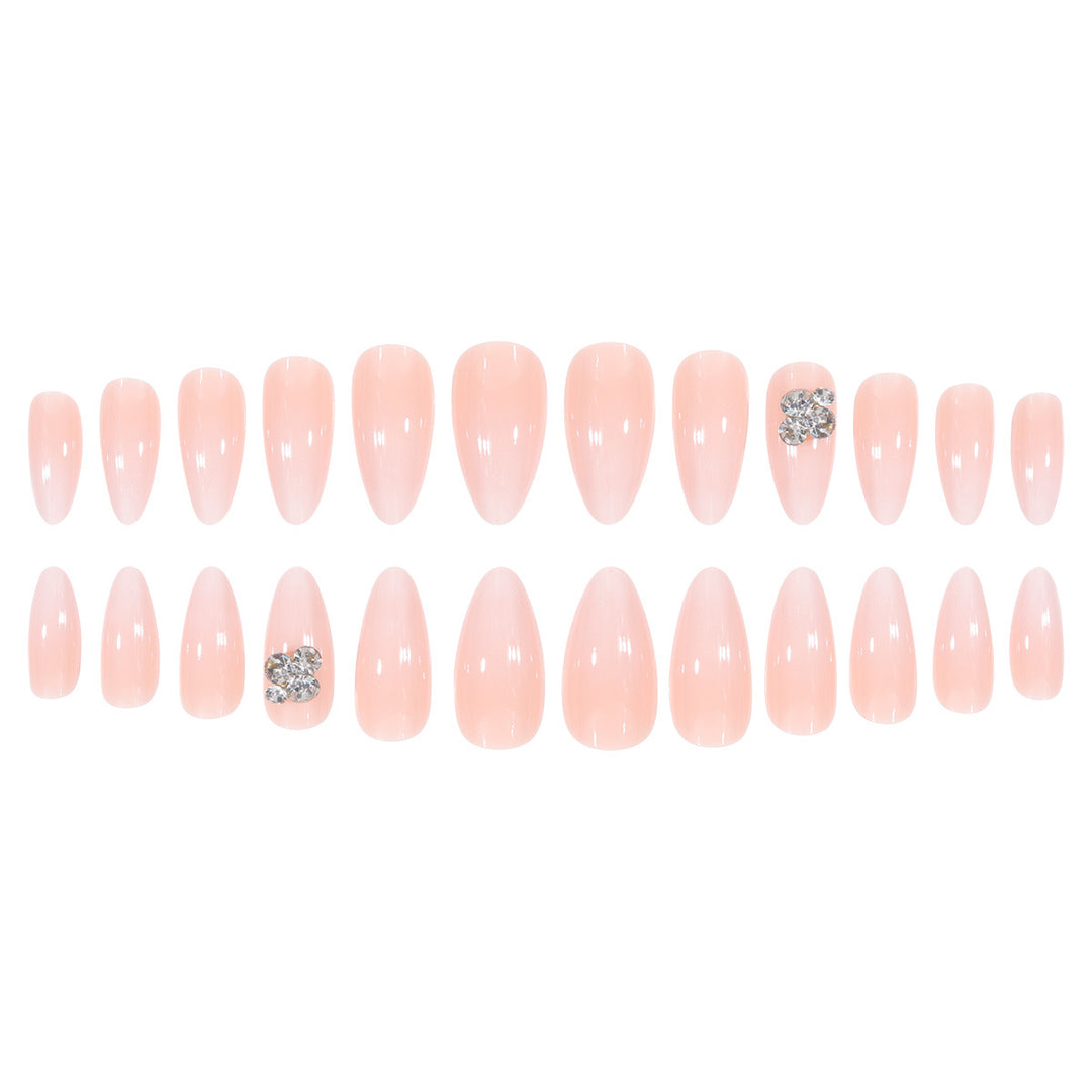 Premium Press-On Nail Set mit eleganten Strassakzenten Karnz