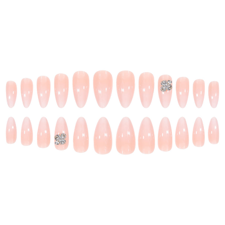 Premium Press-On Nail Set mit eleganten Strassakzenten Karnz