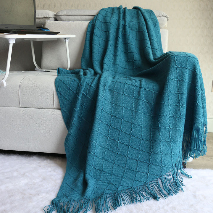 Luxuriöse Texturierte Strickdecke Karnz