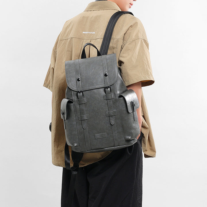 Multi-Fach Leder Rucksack