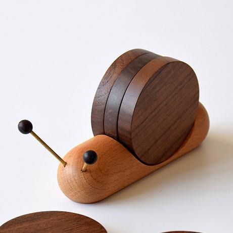 Set von Schnecken-Untersetzern - Einzigartiger Charme - Kaffeepausen dekorieren - Elegant und funktional | Karnz