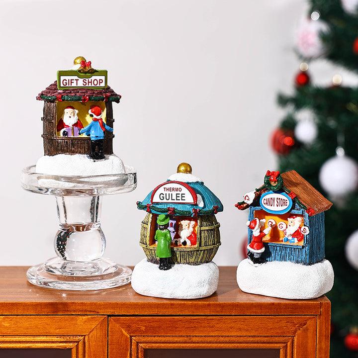 Beleuchtete Weihnachtsdorf-Dekoration Karnz