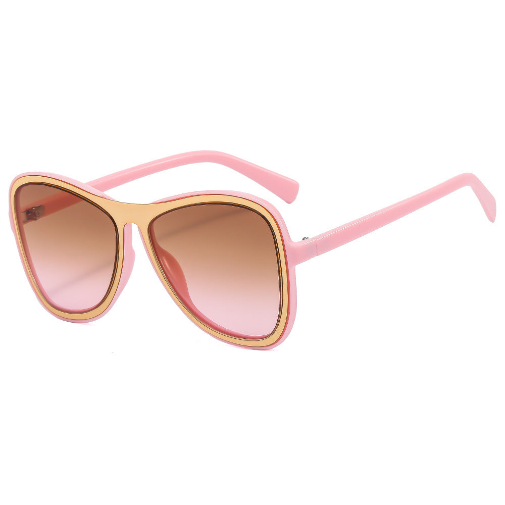 Damen oversized Sonnenbrille mit modernem Schildpatt-Design Karnz