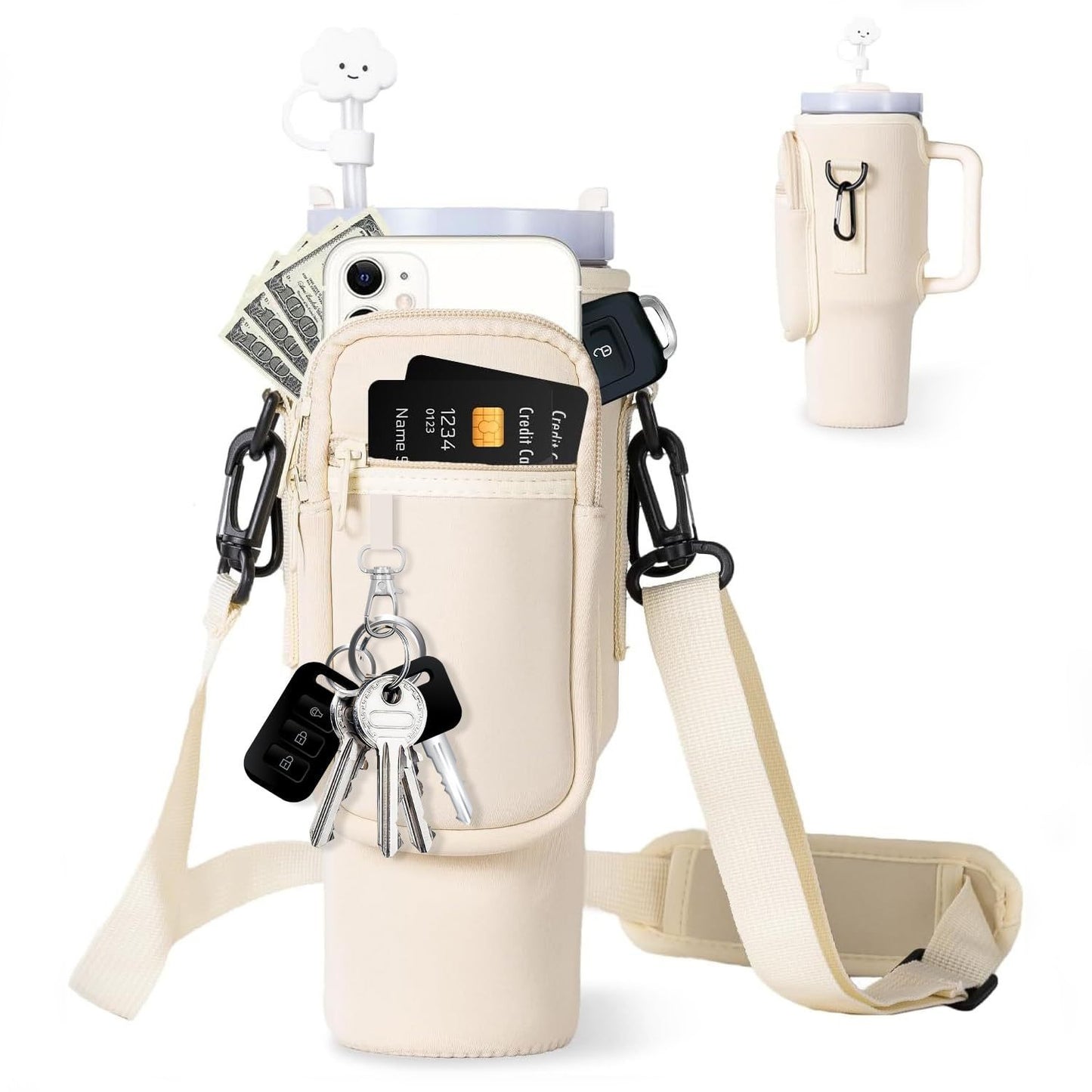 Damen Multifunktionale Handytasche mit Getränkehalter Karnz