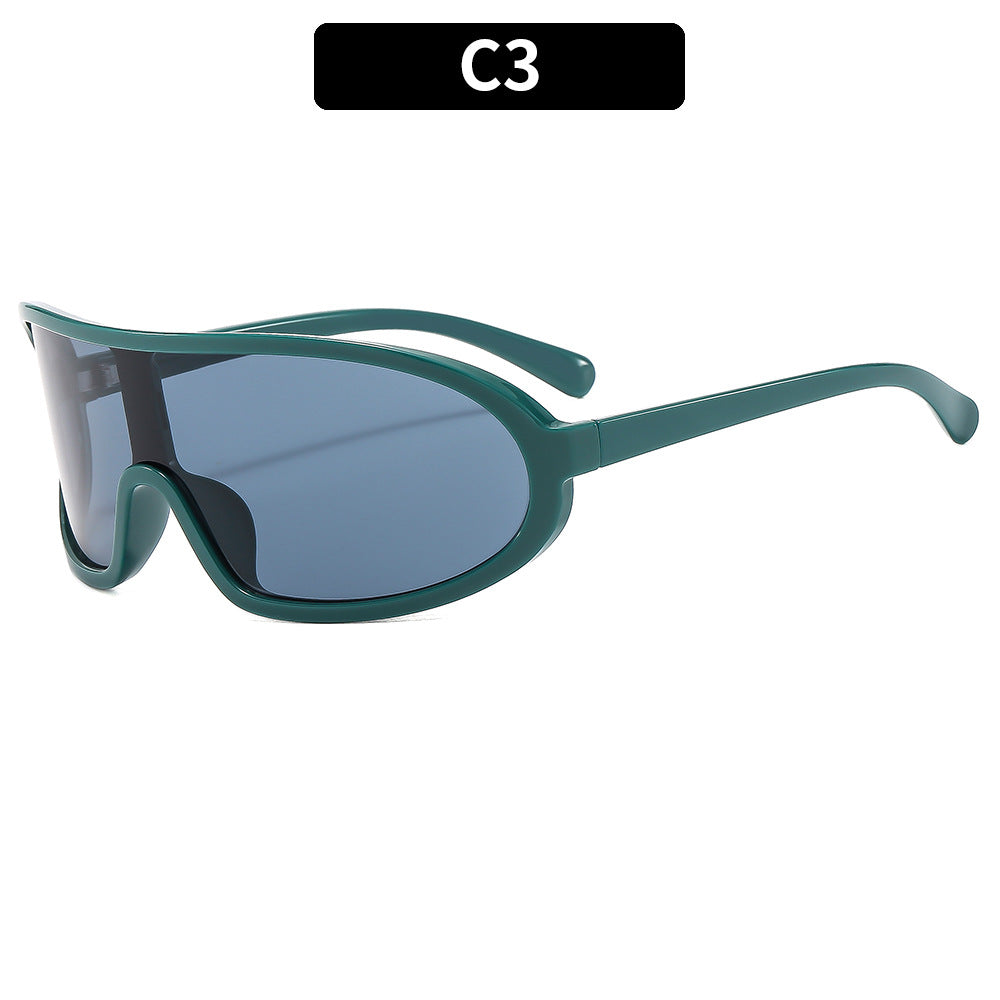 Sportliche Übergroße Schild Sonnenbrille