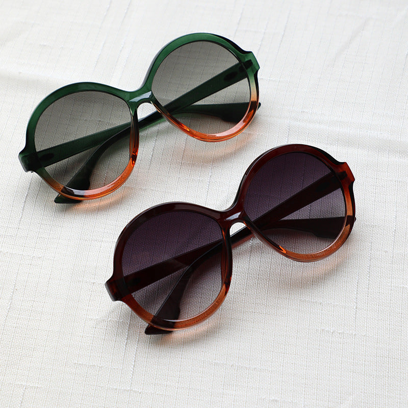 Damen oversized modische Sonnenbrille mit einzigartiger Rahmenform Karnz