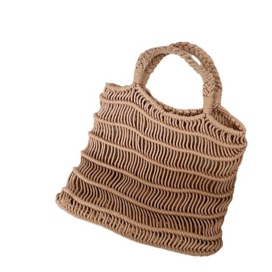 Damen Handgefertigte Korbtasche mit strukturiertem Design Karnz