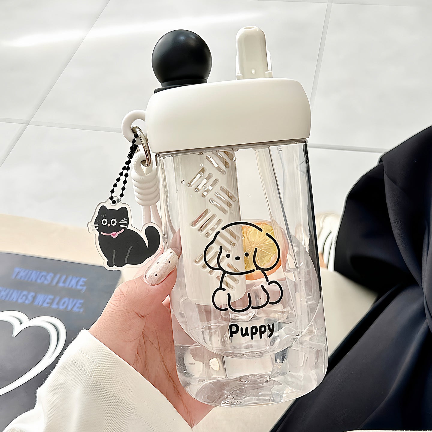 Damen Trinkflasche mit verspieltem Design Karnz