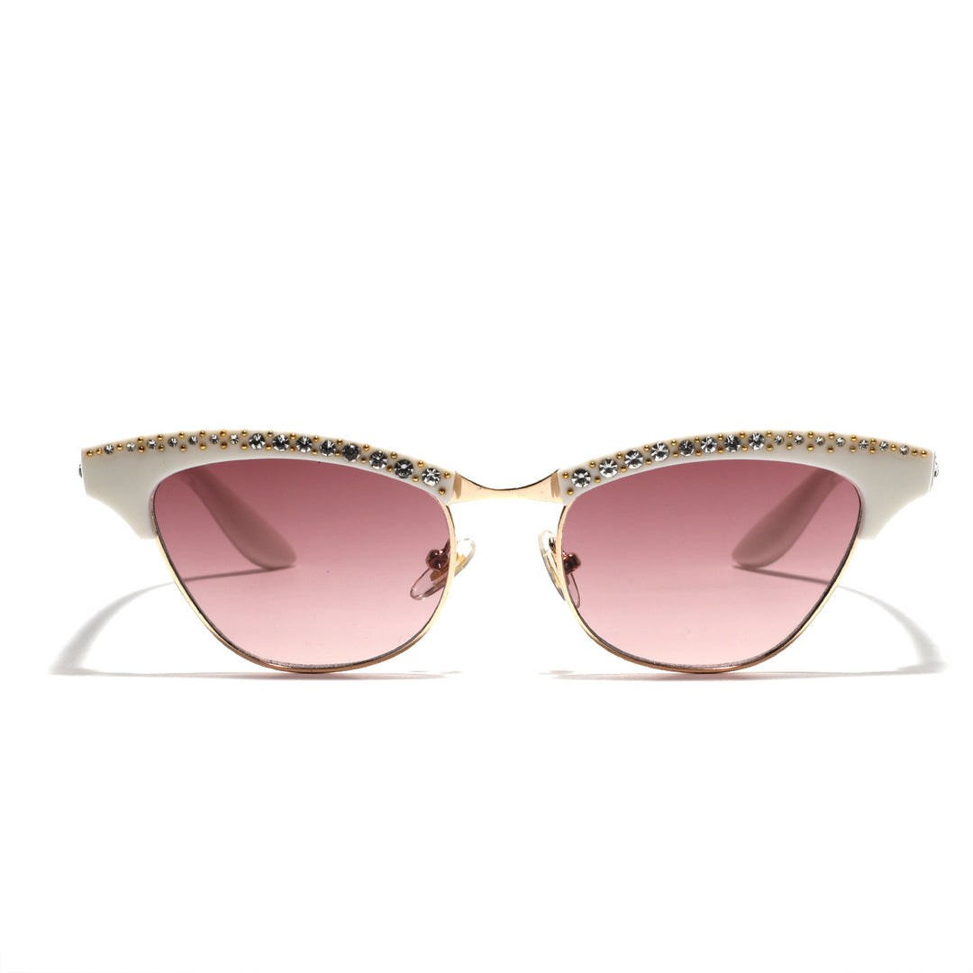 Damen Katzenaugen Brille mit eleganten Glitzerdetails Karnz