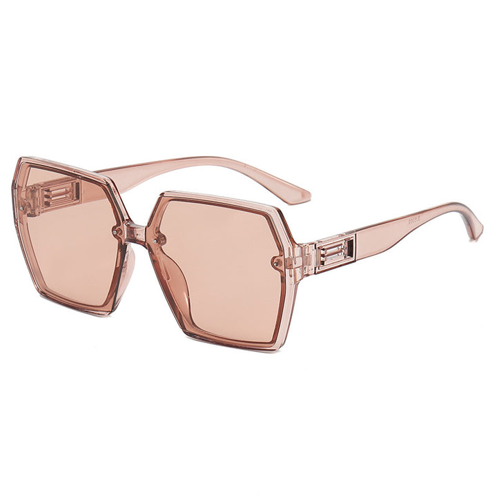 Übergroße sechseckige Sonnenbrille