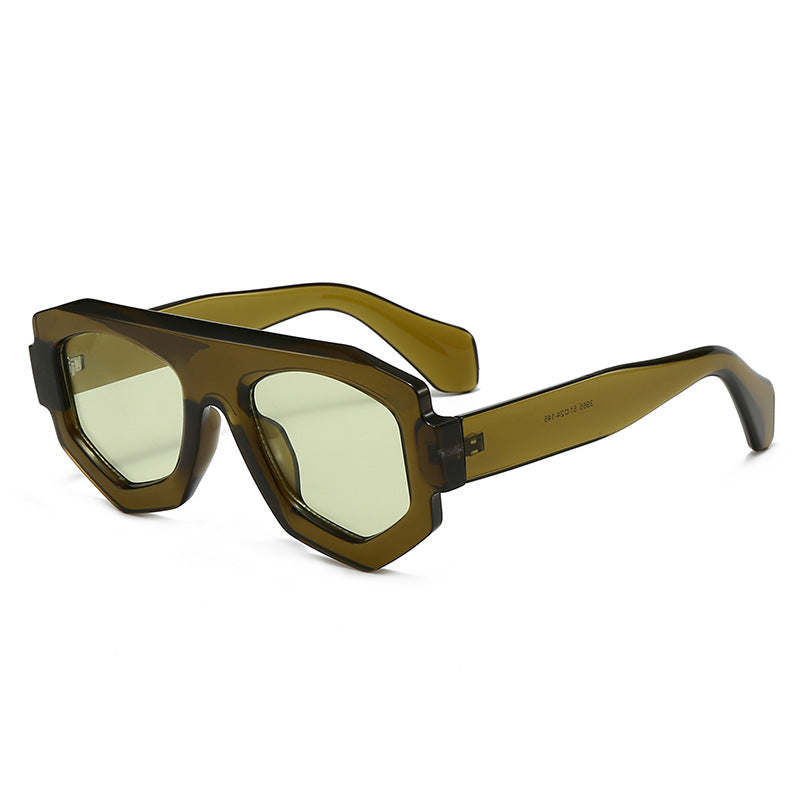 Fette geometrische Schildbrille Karnz