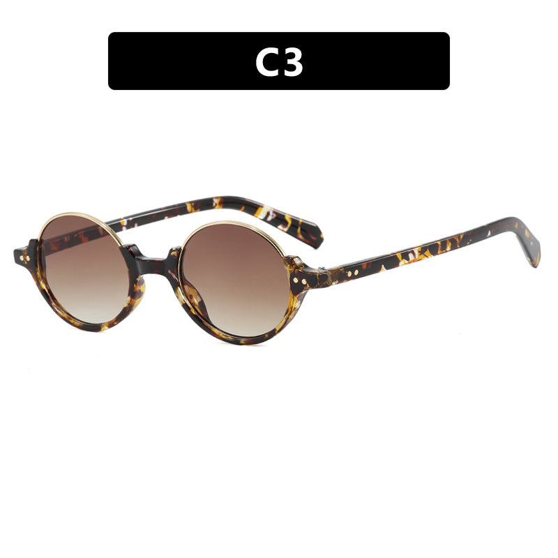Damen runde Sonnenbrille mit elegantem Kunststoffrahmen Karnz