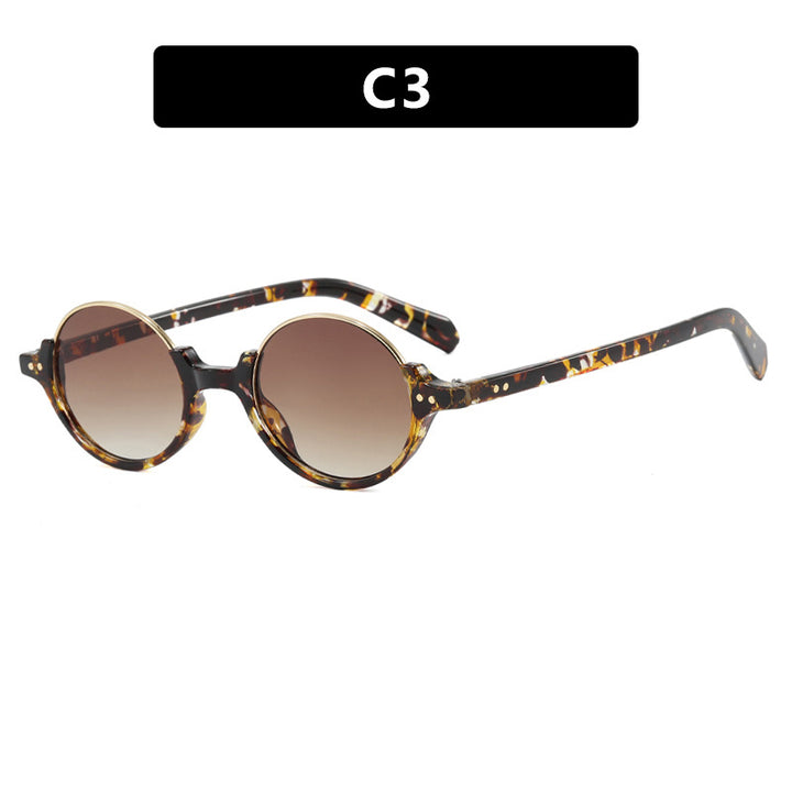 Damen runde Sonnenbrille mit elegantem Kunststoffrahmen Karnz