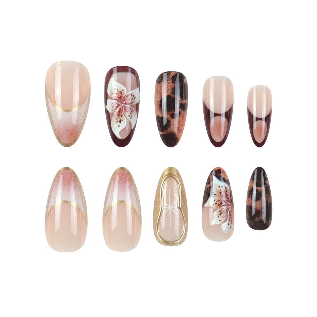 Elegante Künstlerische Stiletto Nagelkunst Karnz