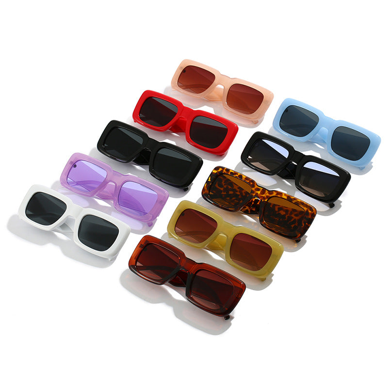 Damen quadratische Modetrends Sonnenbrille Karnz
