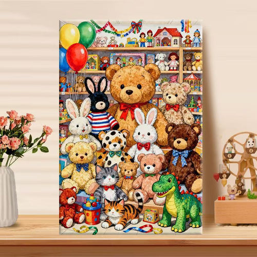 Verspielte Teddy-Bär-Wandkunst Karnz