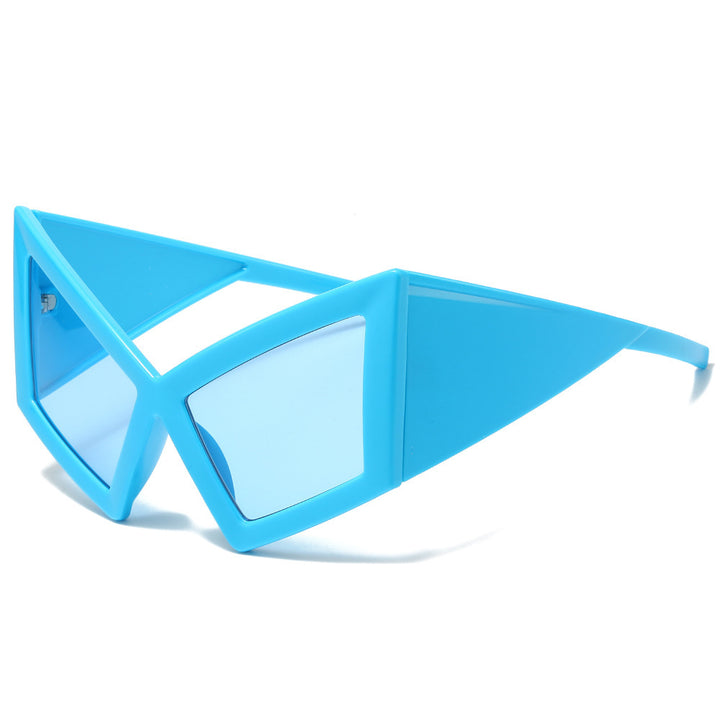 Futuristische Geometrische Schild Sonnenbrille Karnz