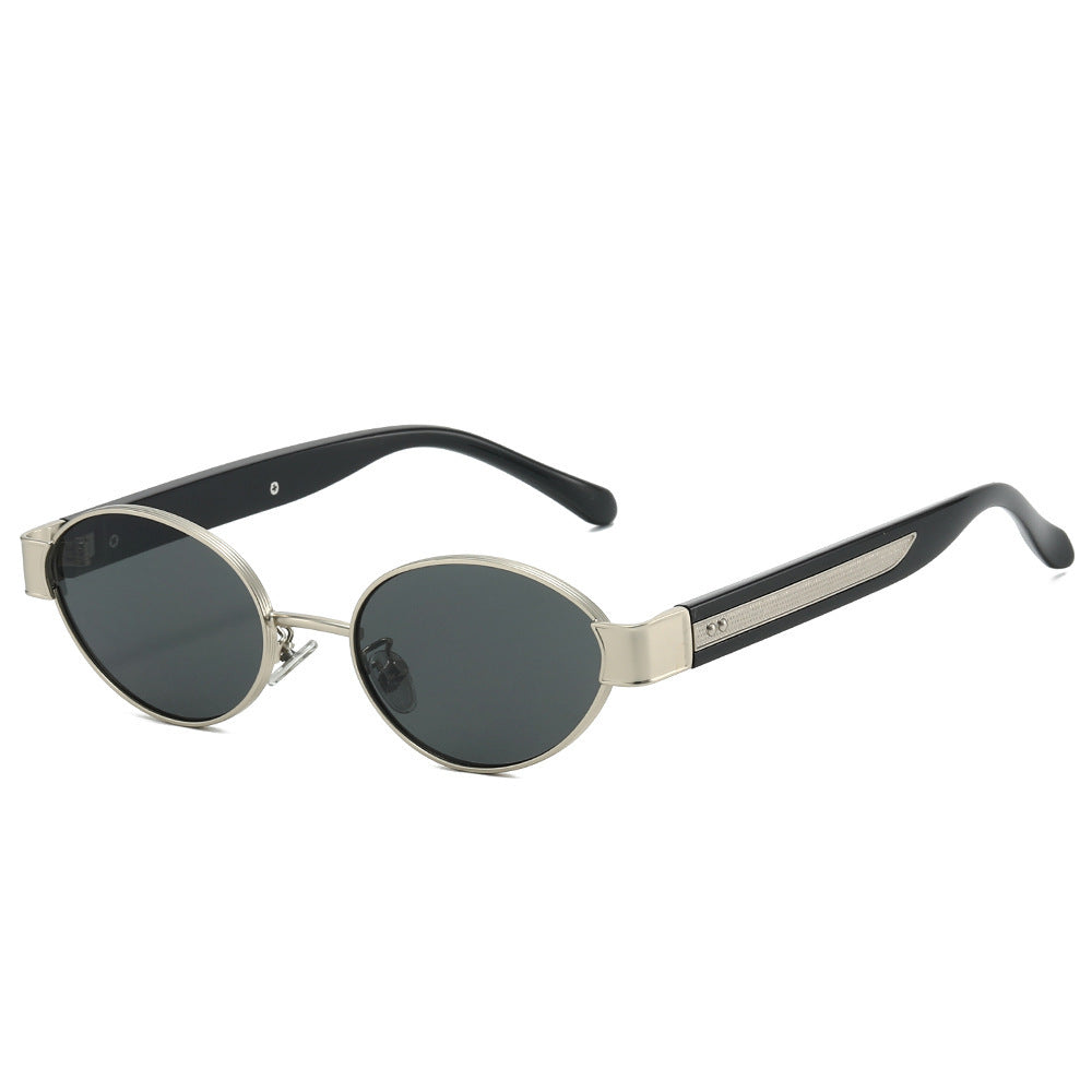 Damen Sonnenbrille im modernen, ovalen Rahmen mit harmonischem Farbspiel Karnz
